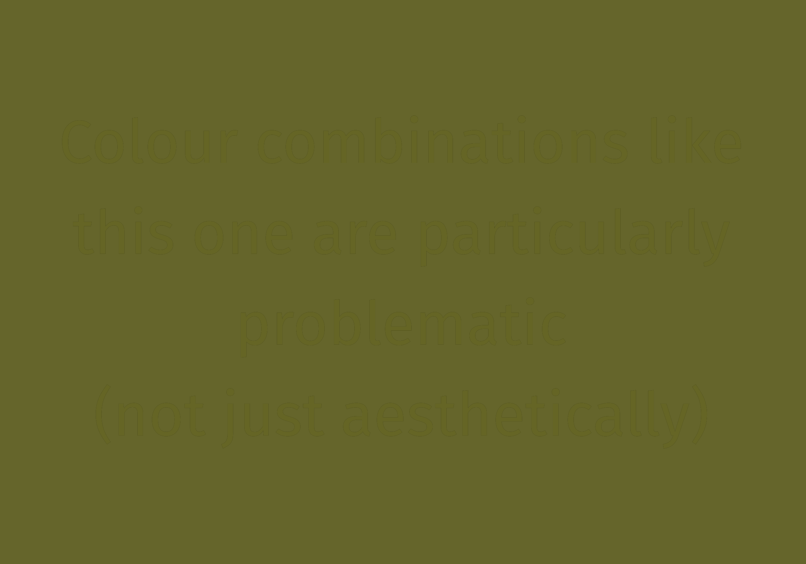 This is approximately how a person with deuteranopia sees the image, the fine hairlines are an artifact of exporting the image from a vector graphics program
